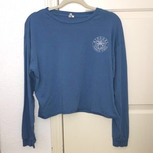 Blue cropped rip curl long sleeve